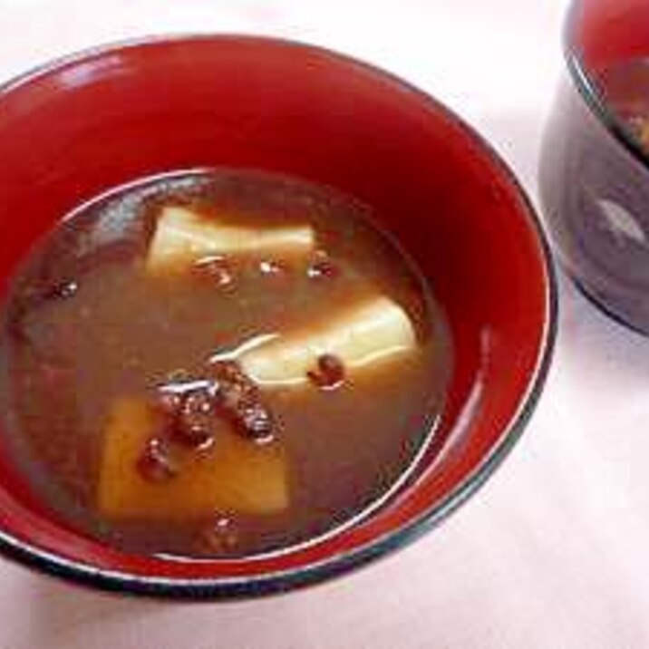 ゆであずき缶であっという間に簡単ぜんざい♪